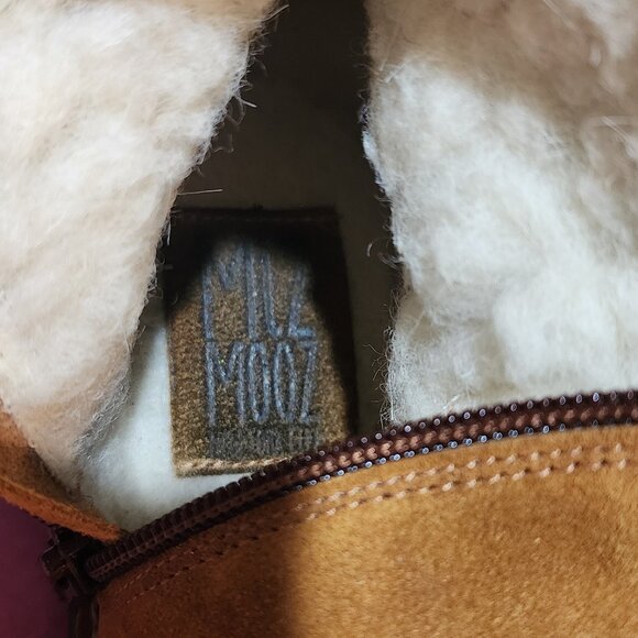 Miz Mooz Prance Tan Suede Wool lined boots size 8.5 /EU 39 - Picture 5 of 6